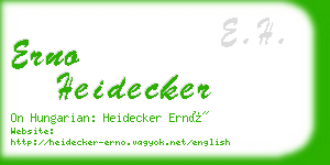 erno heidecker business card